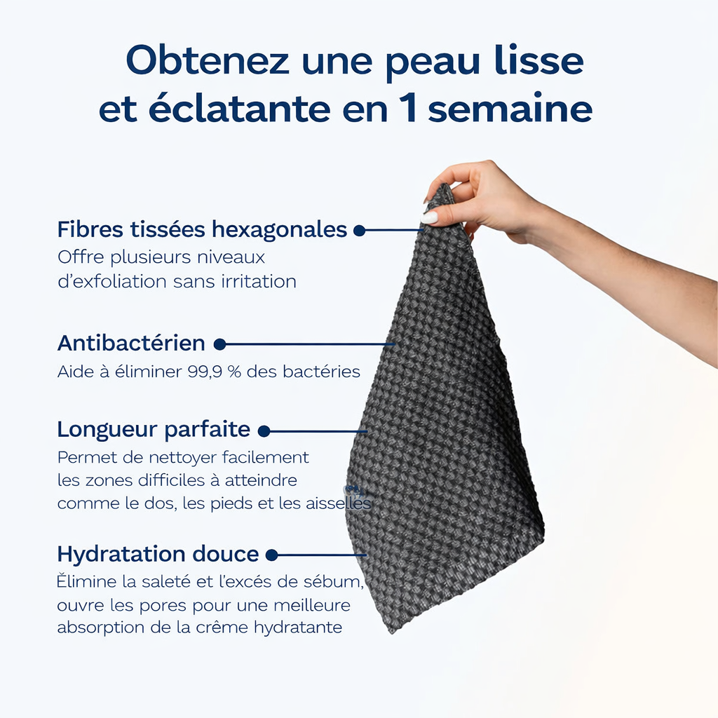 Serviette de douche exfoliante Kelora