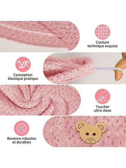 Serviette turban pour cheveux